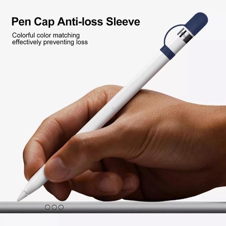 XDcase 4 in 1 Anti-lost Silicone Protective Cover Set For Apple Pencil 1(White)