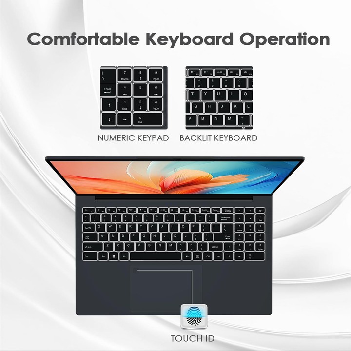 GXMO T160 16 inch Windows 11 Laptop, 16GB+512GB, AMD Ryzen 5 7430U Hexa Core Processor(AU Plug)