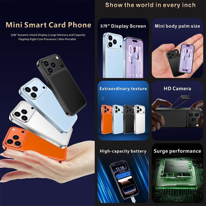Melrose S17 Pro Mini, 4GB+64GB, 3.75 inch Android 12.0 MTK6765 Octa Core, Network: 4G, Dual SIM, Support Google Play(Orange)