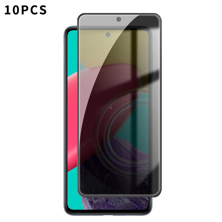 For Galaxy M53 5G 10pcs Kalebol High-Aluminum Screen-Printed Full-Coverage Black-Border Privacy Tempered Glass Film