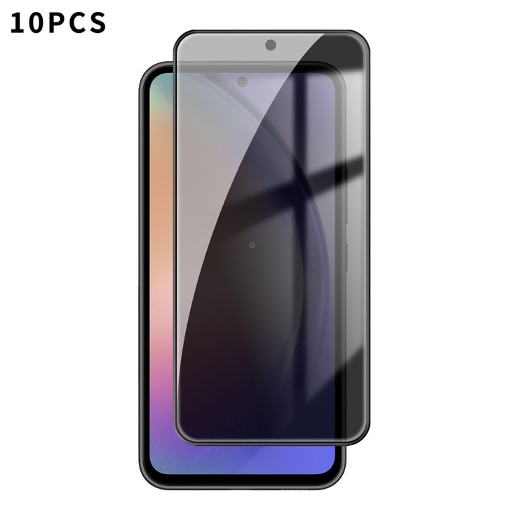 For Galaxy A54 5G 10pcs Kalebol High-Aluminum Screen-Printed Full-Coverage Black-Border Privacy Tempered Glass Film