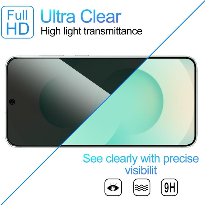 For Galaxy A04e 10pcs Kalebol High-Aluminum Screen-Printed Full-Coverage Black-Border Privacy Tempered Glass Film