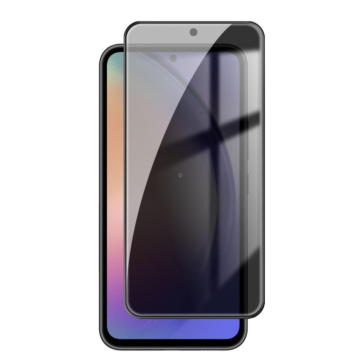 For Galaxy A54 5G Kalebol High-Aluminum Screen-Printed Full-Coverage Black-Border Privacy Tempered Glass Film