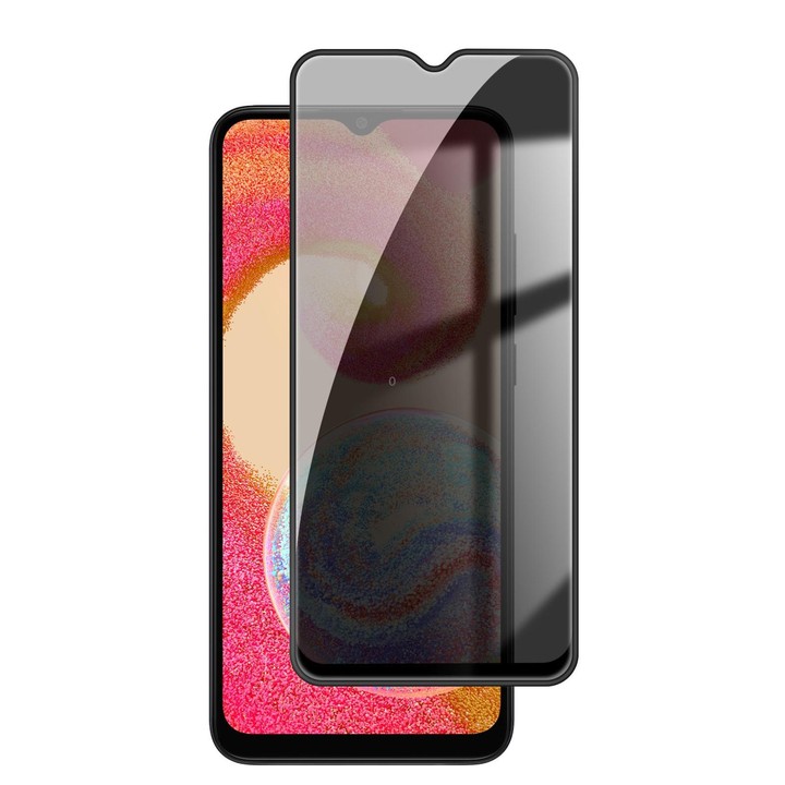 For Galaxy A04e Kalebol High-Aluminum Screen-Printed Full-Coverage Black-Border Privacy Tempered Glass Film