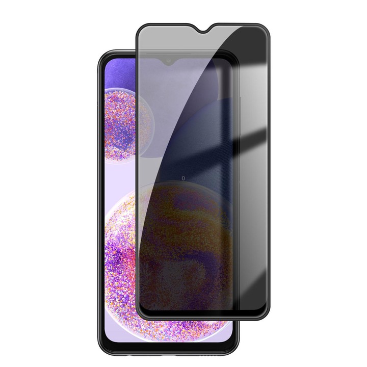 For Galaxy A23 4G Kalebol High-Aluminum Screen-Printed Full-Coverage Black-Border Privacy Tempered Glass Film