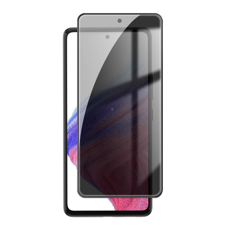 For Galaxy A53 5G Kalebol High-Aluminum Screen-Printed Full-Coverage Black-Border Privacy Tempered Glass Film