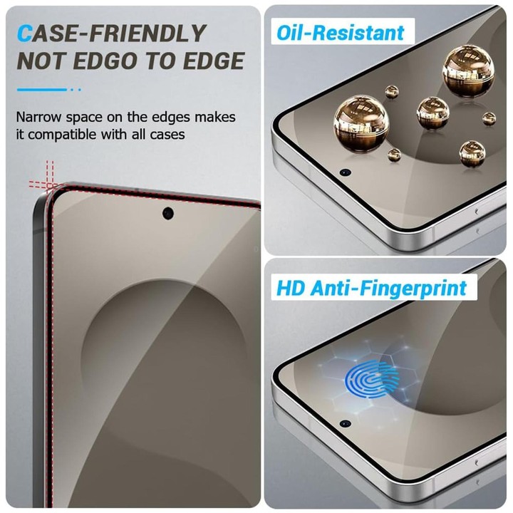 For Galaxy A04 Kalebol High-Aluminum Screen-Printed Full-Coverage Anti-Fingerprint Black-Bordered HD Tempered Glass Film