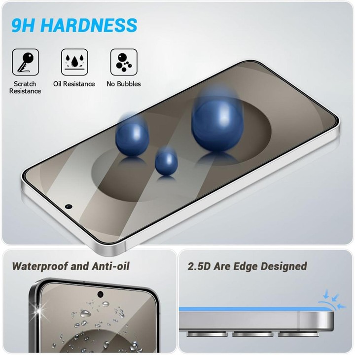 For Galaxy A33 4G Kalebol High-Aluminum Screen-Printed Full-Coverage Anti-Fingerprint Black-Bordered HD Tempered Glass Film