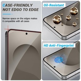 For Galaxy M33 5G Kalebol High-Aluminum Screen-Printed Full-Coverage Anti-Fingerprint Black-Bordered HD Tempered Glass Film
