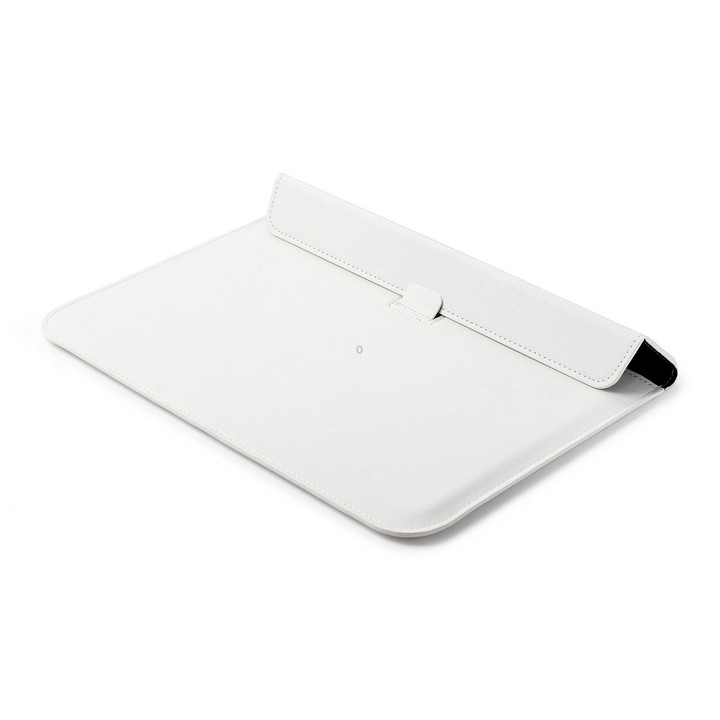 PU Leather Ultra-thin Envelope Bag Laptop Bag for MacBook Air / Pro 11 inch, with Stand Function(White)