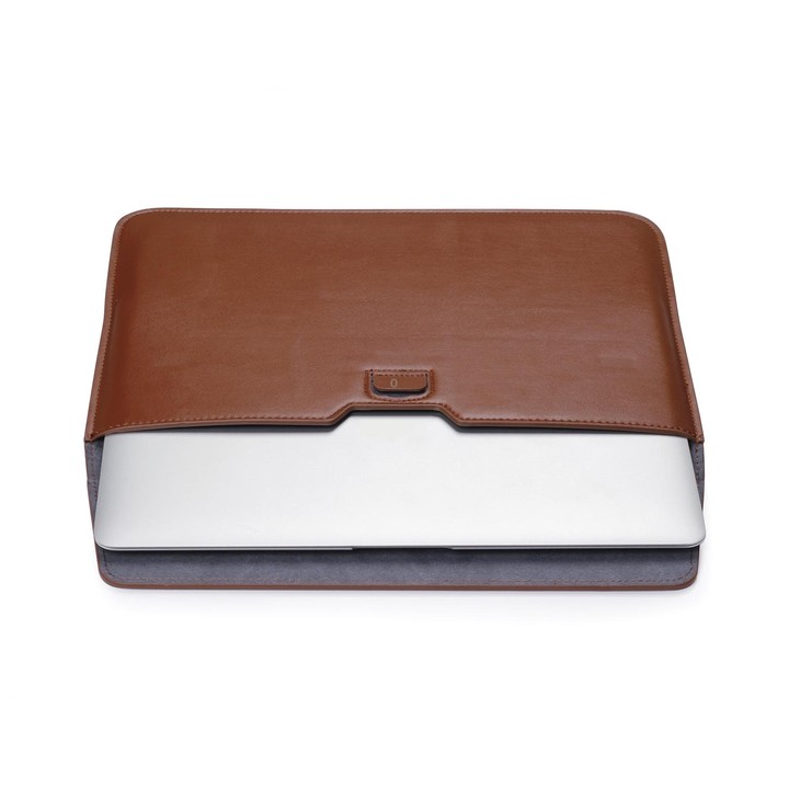 PU Leather Ultra-thin Envelope Bag Laptop Bag for MacBook Air / Pro 11 inch, with Stand Function(Wine Red)