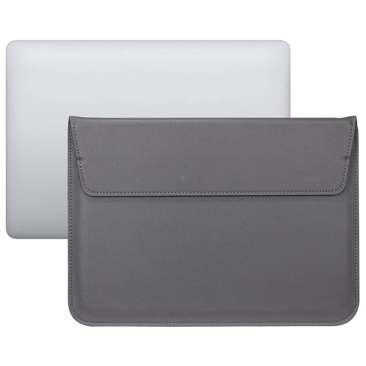 PU Leather Ultra-thin Envelope Bag Laptop Bag for MacBook Air / Pro 11 inch, with Stand Function(Space Gray)