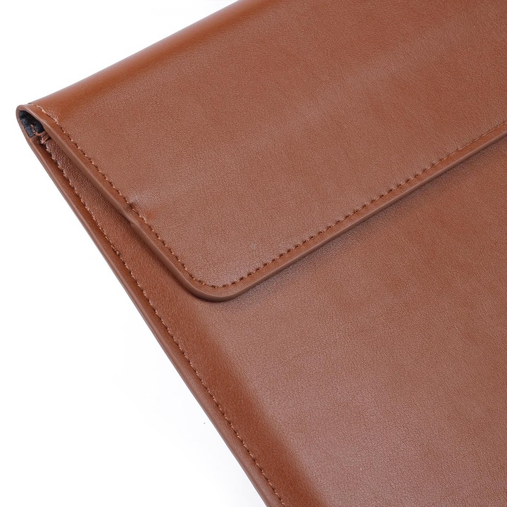 PU Leather Ultra-thin Envelope Bag Laptop Bag for MacBook Air / Pro 13 inch, with Stand Function(Light Purple)