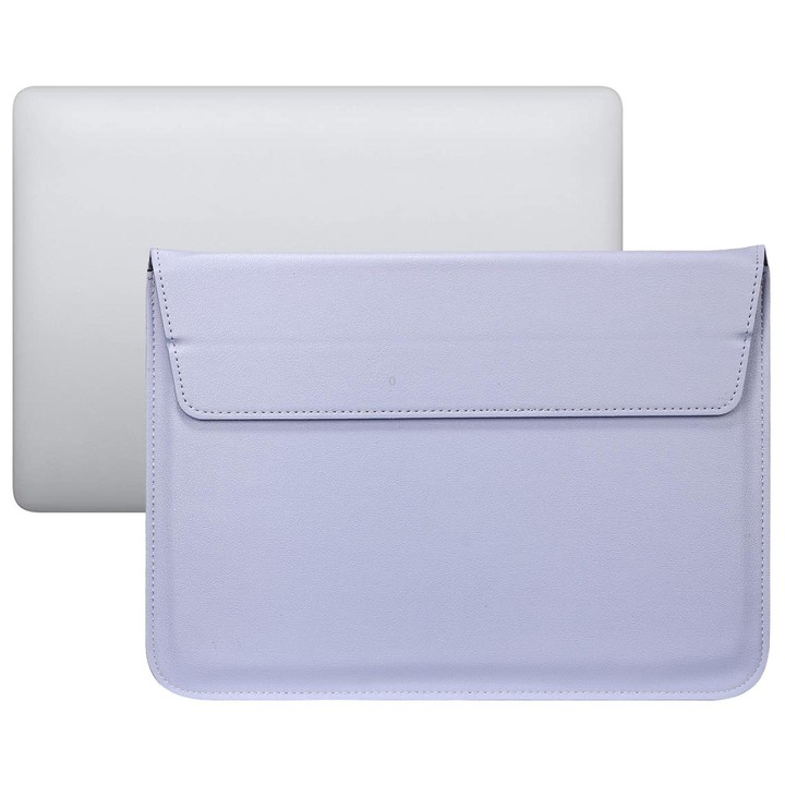 PU Leather Ultra-thin Envelope Bag Laptop Bag for MacBook Air / Pro 13 inch, with Stand Function(Tranquil Blue)