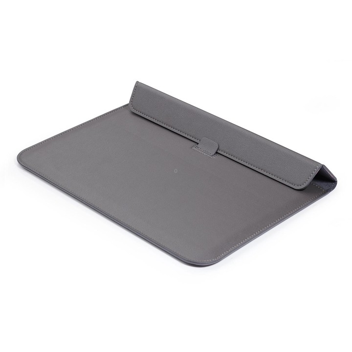 PU Leather Ultra-thin Envelope Bag Laptop Bag for MacBook Air / Pro 15 inch, with Stand Function(Space Gray)