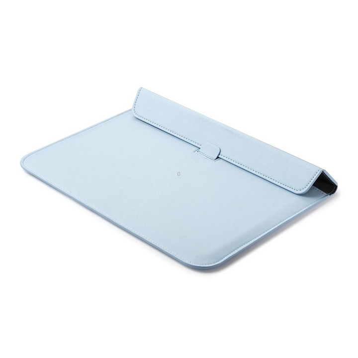 PU Leather Ultra-thin Envelope Bag Laptop Bag for MacBook Air / Pro 15 inch, with Stand Function(Sky Blue)