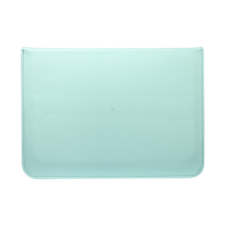 PU Leather Ultra-thin Envelope Bag Laptop Bag for MacBook Air / Pro 15 inch, with Stand Function(Mint Green)
