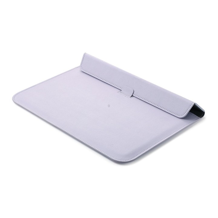 PU Leather Ultra-thin Envelope Bag Laptop Bag for MacBook Air / Pro 15 inch, with Stand Function(Light Purple)