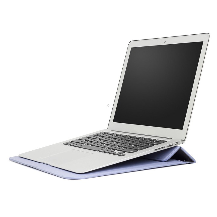 PU Leather Ultra-thin Envelope Bag Laptop Bag for MacBook Air / Pro 15 inch, with Stand Function(Tranquil Blue)