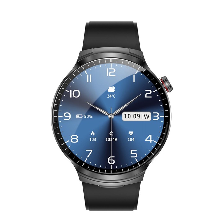 T100 1.85 inch Round Screen 2 in 1 Bluetooth Earphone IP67 Waterproof Smart Watch, Supports Blood Oxygen Monitoring(Black)