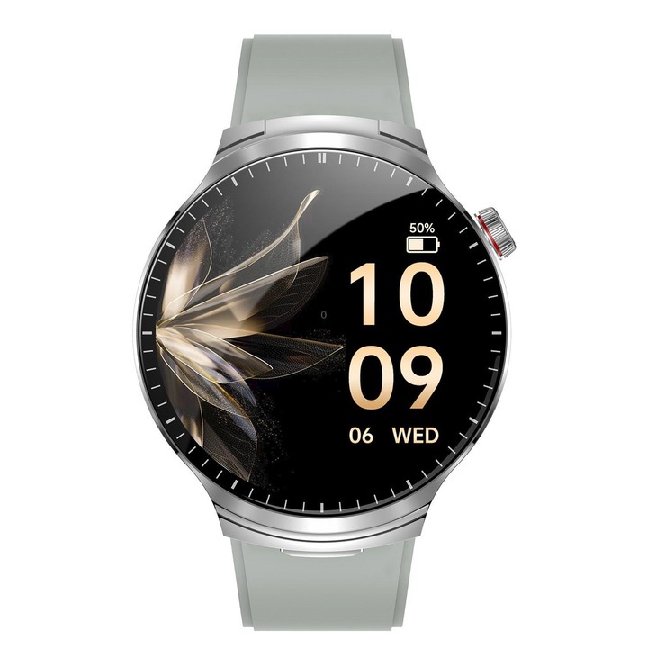 T100 1.85 inch Round Screen 2 in 1 Bluetooth Earphone IP67 Waterproof Smart Watch, Supports Blood Oxygen Monitoring(Silver)