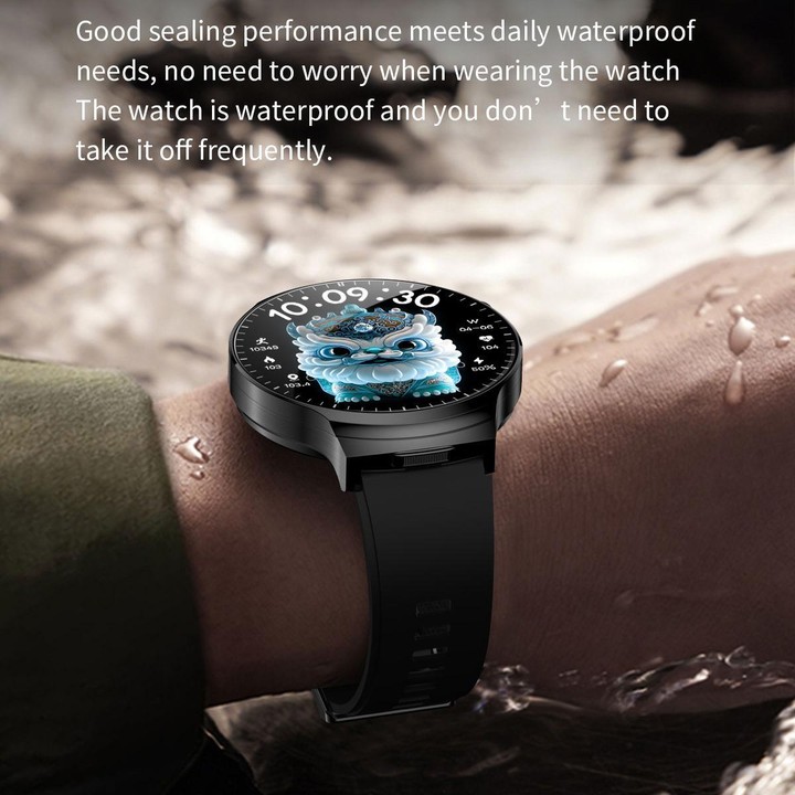 T100 1.85 inch Round Screen 2 in 1 Bluetooth Earphone IP67 Waterproof Smart Watch, Supports Blood Oxygen Monitoring(Silver)