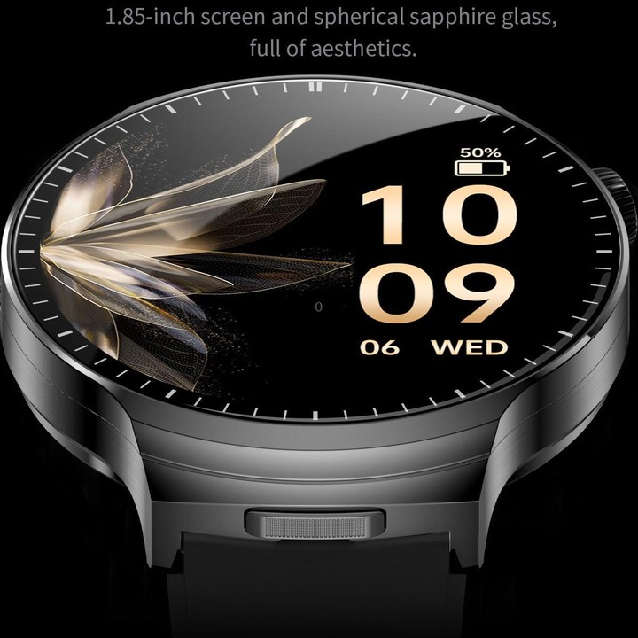 T100 1.85 inch Round Screen 2 in 1 Bluetooth Earphone IP67 Waterproof Smart Watch, Supports Blood Oxygen Monitoring(Silver)