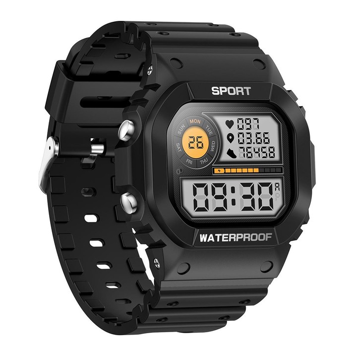 LC31 1.75 inch TFT Full Touch Screen Bluetooth Call Outdoor Sports Smart Watch with Flashlight(Black)
