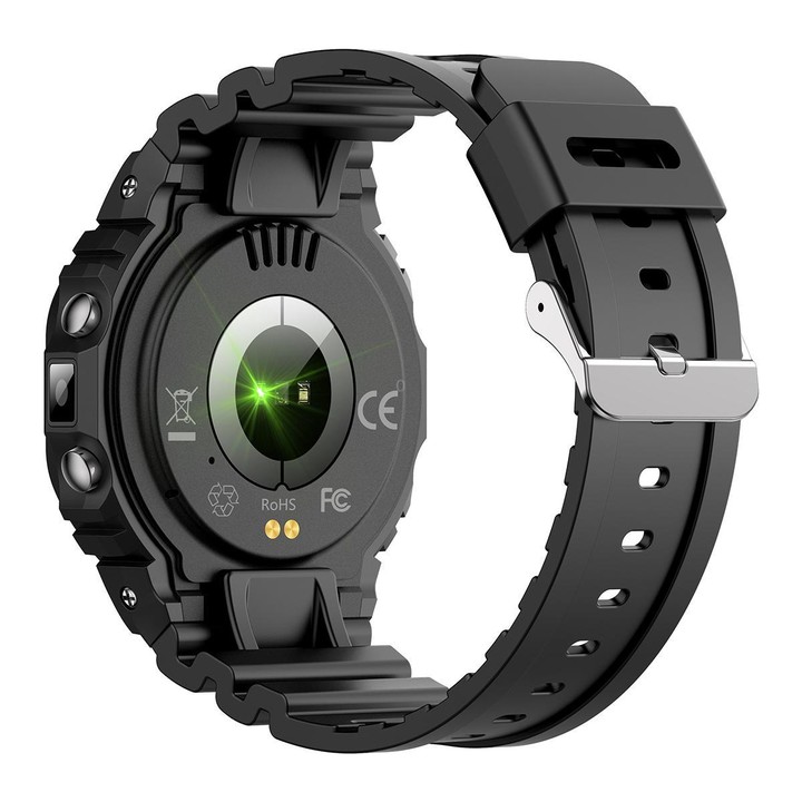 LC31 1.75 inch TFT Full Touch Screen Bluetooth Call Outdoor Sports Smart Watch with Flashlight(Black)