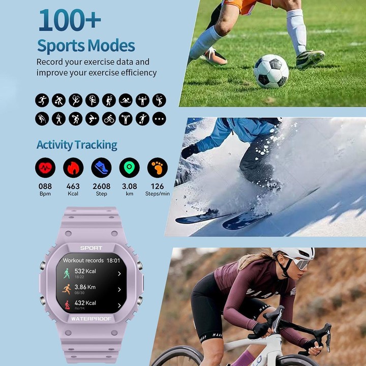 LC31 1.75 inch TFT Full Touch Screen Bluetooth Call Outdoor Sports Smart Watch with Flashlight(Black)