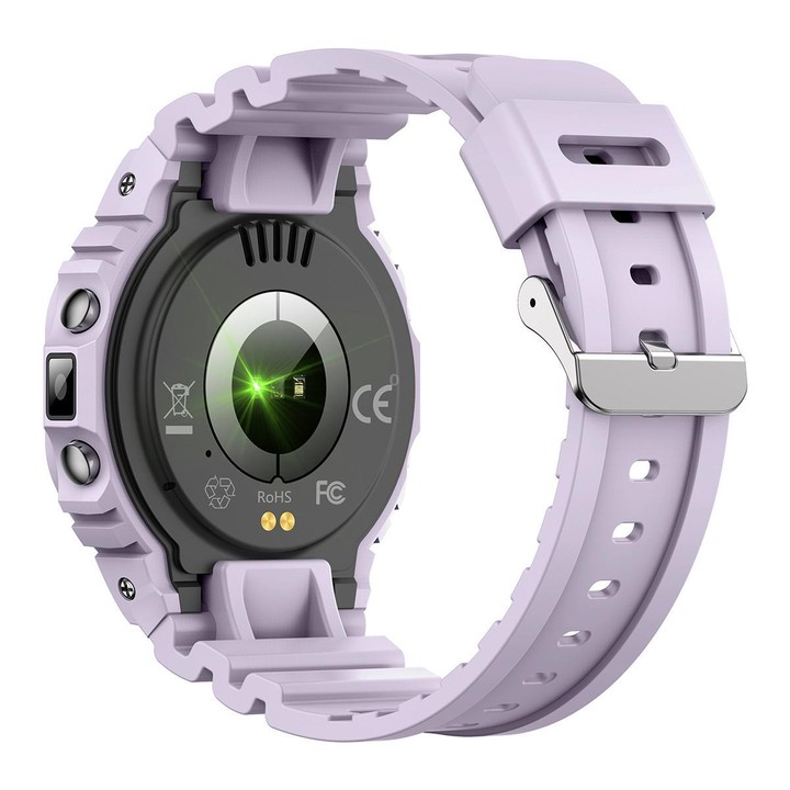 LC31 1.75 inch TFT Full Touch Screen Bluetooth Call Outdoor Sports Smart Watch with Flashlight(Purple)