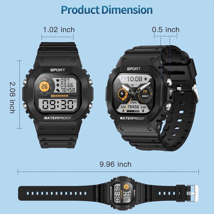 LC31 1.75 inch TFT Full Touch Screen Bluetooth Call Outdoor Sports Smart Watch with Flashlight(Purple)