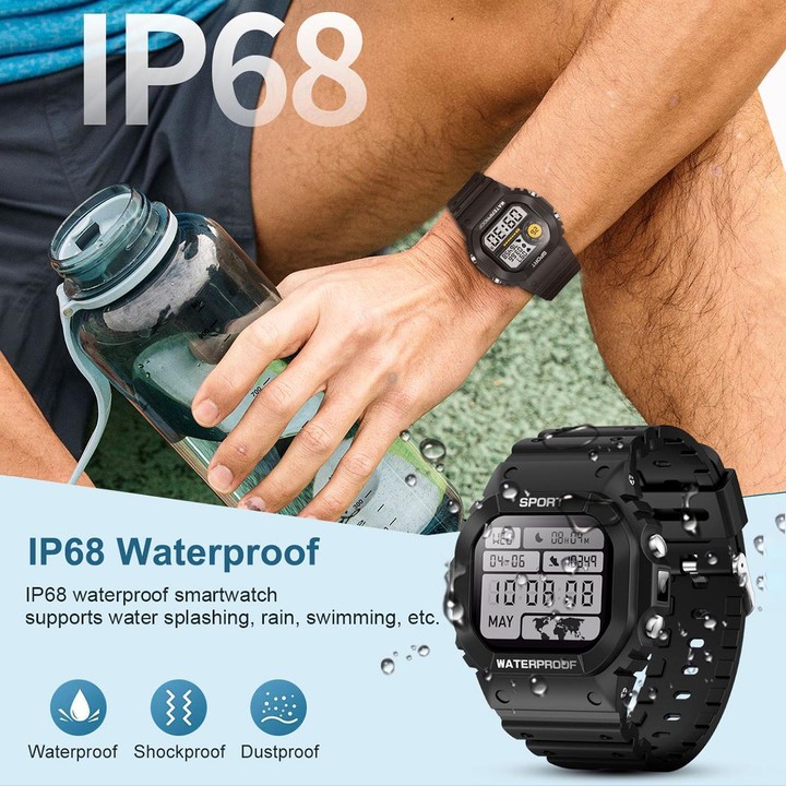 LC31 1.75 inch TFT Full Touch Screen Bluetooth Call Outdoor Sports Smart Watch with Flashlight(Purple)