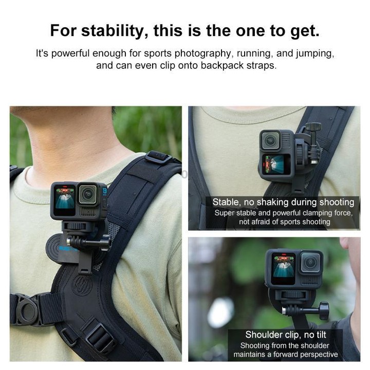 RUIGPRO Magnetic Backpack Clip Mount for Phone & Camera, Type:Clip + Base + Adapter