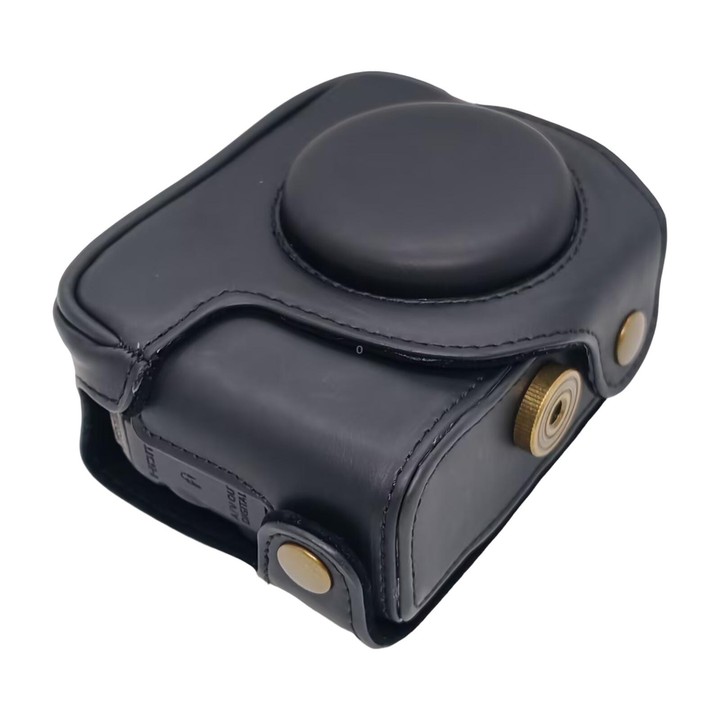 For Canon PowerShot G10 / G11 / G12 Retro Leather Full Body Camera Cover Bag with Strap(Black)
