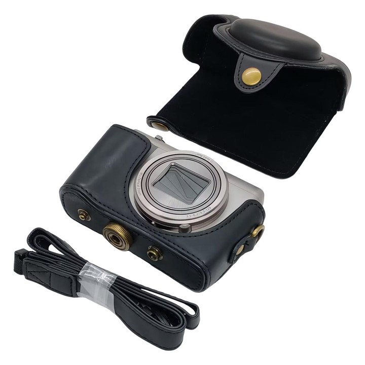 For Sony DSC-HX30 / HX50 / HX60 Retro Leather Full Body Camera Cover Bag with Strap(Black)
