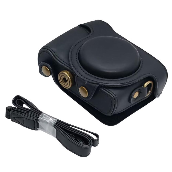 For Sony DSC-HX30 / HX50 / HX60 Retro Leather Full Body Camera Cover Bag with Strap(Black)