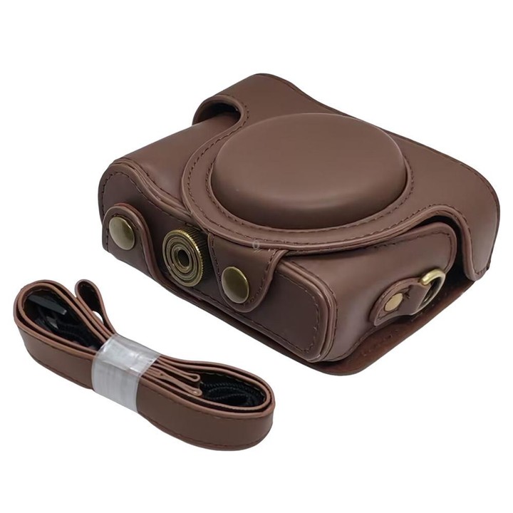 For Sony DSC-HX30 / HX50 / HX60 Retro Leather Full Body Camera Cover Bag with Strap(Coffee)