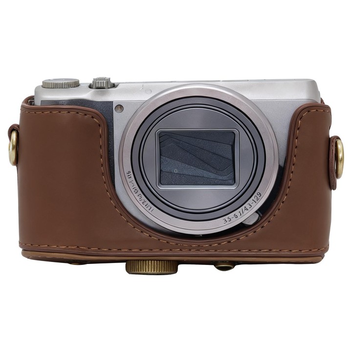 For Sony DSC-HX30 / HX50 / HX60 Retro Leather Full Body Camera Cover Bag with Strap(Coffee)