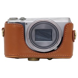 For Sony DSC-HX30 / HX50 / HX60 Retro Leather Full Body Camera Cover Bag with Strap(Brown)