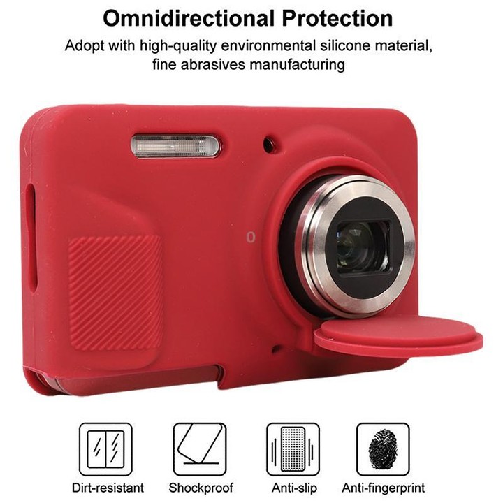 For Kodak Pixpro FZ55 Glossy Soft Silicone Protective Case(Rose Red)