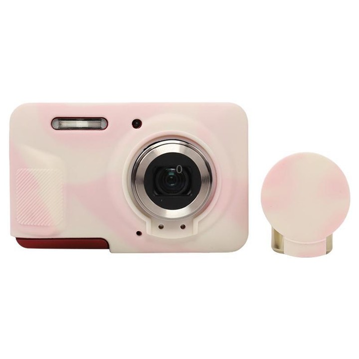 For Kodak Pixpro FZ55 Glossy Soft Silicone Protective Case(Mist Pink)