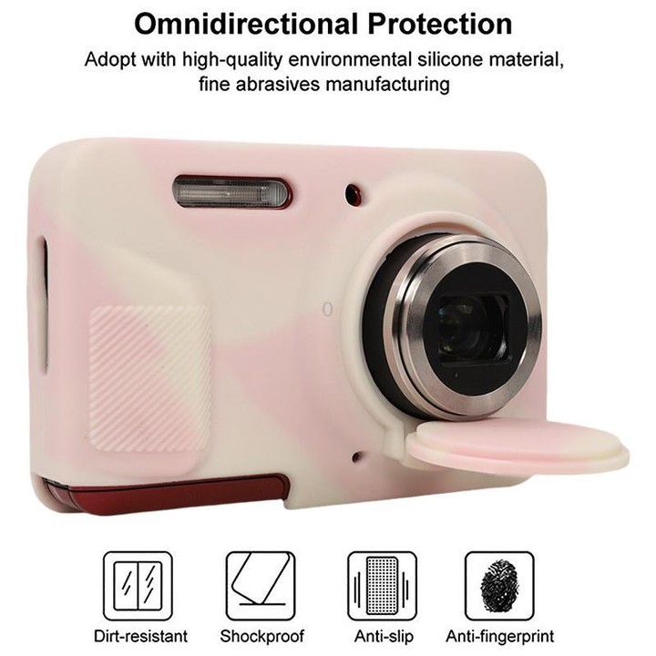 For Kodak Pixpro FZ55 Glossy Soft Silicone Protective Case(Mist Pink)