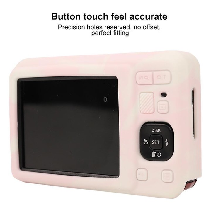 For Kodak Pixpro FZ55 Glossy Soft Silicone Protective Case(Mist Pink)