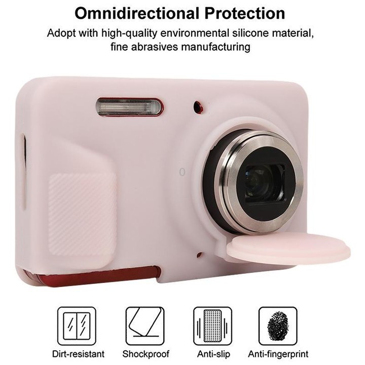 For Kodak Pixpro FZ55 Glossy Soft Silicone Protective Case(Jelly Pink)