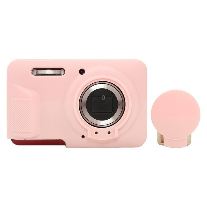 For Kodak Pixpro FZ55 Glossy Soft Silicone Protective Case(Sweet Smoke Pink)