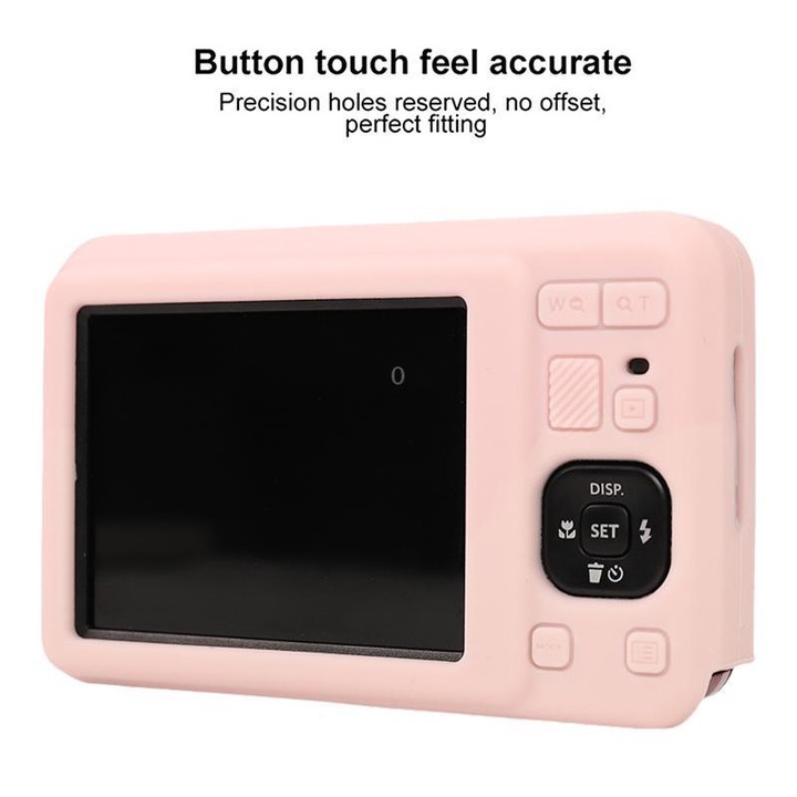 For Kodak Pixpro FZ55 Glossy Soft Silicone Protective Case(Sweet Smoke Pink)