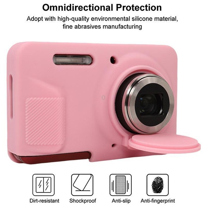 For Kodak Pixpro FZ55 Glossy Soft Silicone Protective Case(Pink)