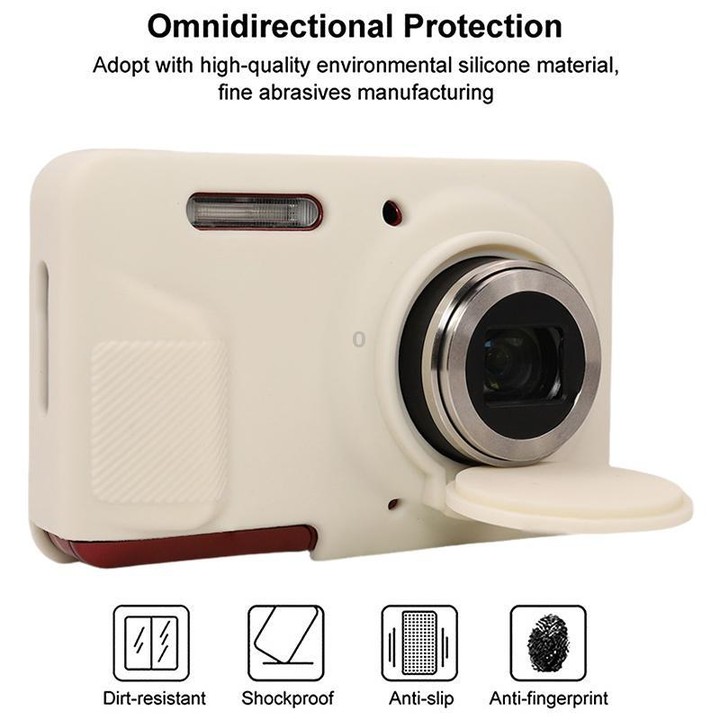 For Kodak Pixpro FZ55 Glossy Soft Silicone Protective Case(White)