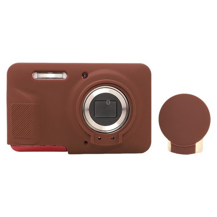 For Kodak Pixpro FZ55 Glossy Soft Silicone Protective Case(Coffee)